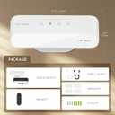 Wall Sconces Set of 2 Battery Operated, 360 Rotate Magnetic Rechargeable Wall Mounted Lamp with 3 Color Temperatures & 9 RGB Modes, Wireless Wall Lights for Bedroom, Picture, Living Room (A03-Black+White)