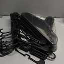 50 Pack Clothes Hangers, Non Slip Plastic Coat Hangers, Space Saving Hangers, Heavy Duty, Hanging Dry Wet Clothes,16.4" x 8.3", Black, UAPY0550B