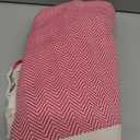 Bazaar Anatolia Turkish Beach Towel 100% Cotton Bath Towels 71x39 Quick Dry Sand Free Lightweight Large Oversized Herringbone Hot Pink Fuscia