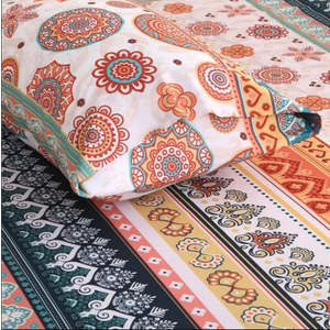 Comforter Set Reversible Bohemian Botanical Flowers Design, Ultra Soft & Breathable Bedding Sets with Comforter, Sheets, Pillowcases & Shams