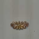 Floral Rhinestone Hairpin Luxury Crystal Flower Hair Barrette Clip (Champagne)