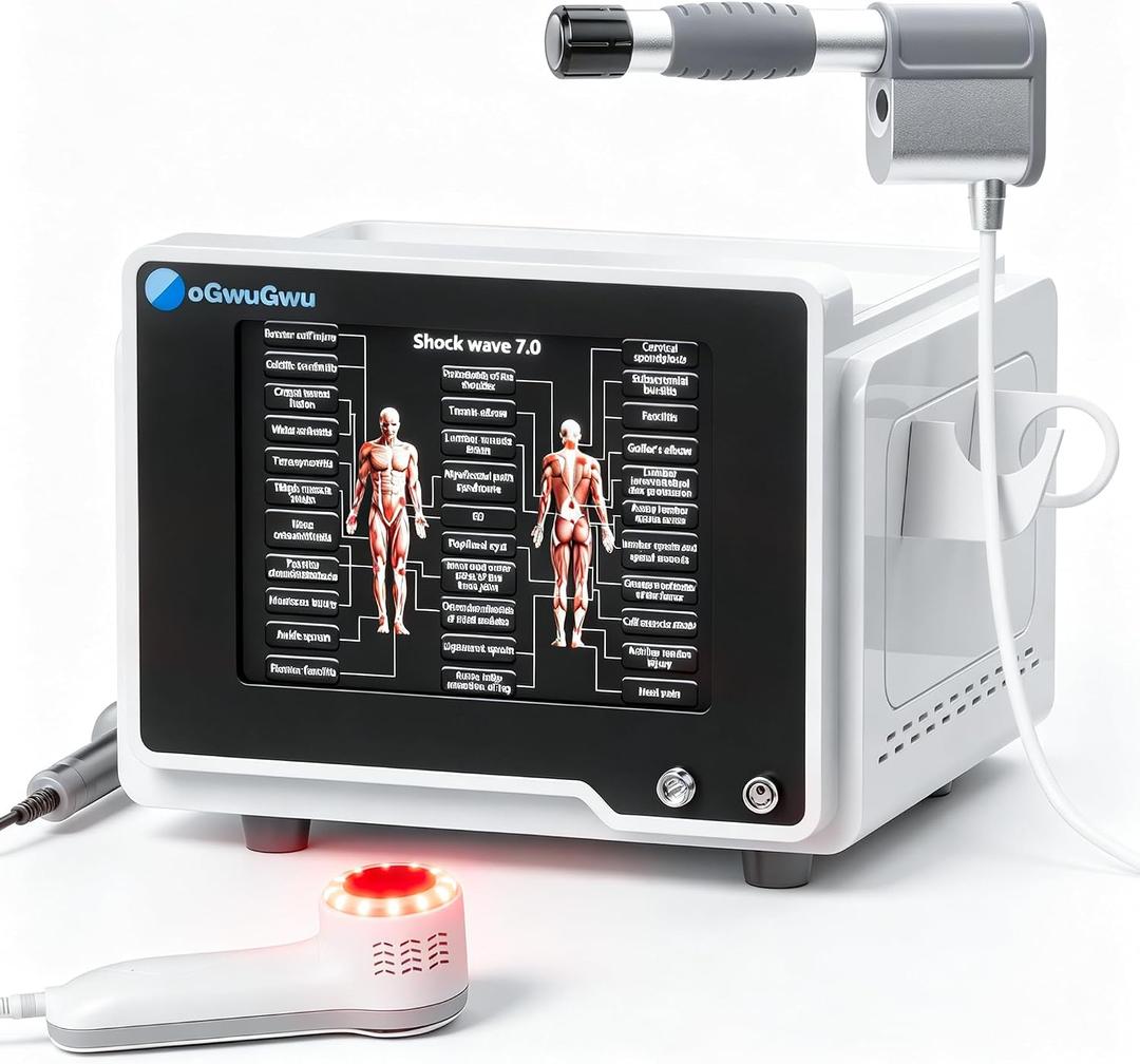 2026 3-in-1 Professional Shockwave Therapy Machine with Soundwave + Cold/Hot Hammer, Deep Muscle Pain Relief, Plantar Fasciitis, Joint Recovery, All-Powerful Recovery Station for PT/Home