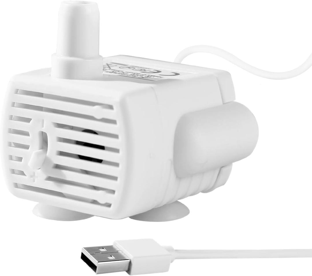 Cat Water Fountain Replacement Pump,Ultra Quiet Dog Water Dispenser Pump, for 67oz/2L Cat Fountain Stainless Steel Automatic Pet Fountain