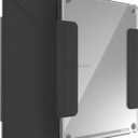 TUDIA M-FLIP Detachable Clear Magnetic Case for Remarkable Paper Pro 11.8" - Slim Transparent Cover with [Auto Wake/Sleep] Strong Magnetic Closure, Foldable Stand & Built-in Stylus Slot (Black)