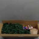 24 Inch Tabletop Christmas Tree, Artificial Mini Xmas Pine Tree with LED String Lights and Ornaments,Christmas Decoration Tree Decor-Red