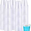 Jaluxing 500 Pack 3.5 OZ Clear Plastic Cups, Small Disposable Mouthwash 3.5 Ounce Bathroom Cups (Formerly FULING)
