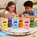 2 x Easter Decorations, 6pcs Wood Bunny Table Easter Dcor, Spring Rabbit Sign for Tiered Tray Home Decor