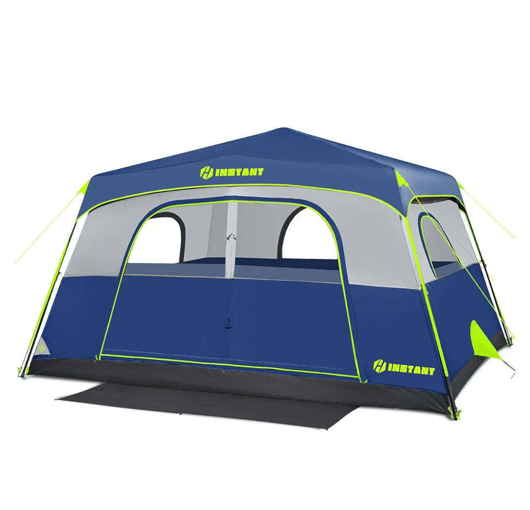 4/6/8 Person Instant Tent, Waterproof Pop Up Tents for Camping with Rainfly, 60 Seconds Easy Setup, Automatic Cabin Tent for Family Camping with Expandable Carry Bag & Upgraded Ventilation