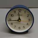 Tinload 4.5" Antique Retro Analog Alarm Clock, Small Silent Bedside Desk Clock with Night Light, Battery Operated, Snooze, for Living Room, Bedroom, Bedside(Blue)