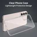 for Samsung Galaxy S22 Case Clear, Anti-Yellowing 6.1 Inches Slim Fit Heavy Duty Protection Wireless Charging Lightweight Shockproof Anti-Slip Transparent TPU and PC Back Protective Phone Cover