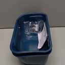 Goovilla Chicken Feeder Waterer, Hanging or Screw-in Fence Feeders with Clips, 2 Pack 5 Quart Goat Feeding Supplies, Duck Piglet Sheeple Coop Dog Livestock Poultry Plastic Feeder Trough, Blue