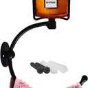 Hand Towel Holder, Matt Black Hand Towel Ring for Bathroom Wall Mounted, Heavy Duty Towel Hook with Candle Holder for Bathroom Wall Decoration