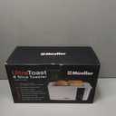 Mueller UltraToast Full Stainless Steel Toaster 4 Slice, Long Extra-Wide Slots for Bagels and Waffles, 6 Browning Levels, LED Display, Cancel/Defrost/Reheat Functions & Removable Tray, Kitchen Gadgets