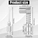 90 Degree Grease Coupler Adapter and Grease Injector Needle Gun Tip, Needle Grease Gun Fitting Set Grease Needle Nozzle Dispenser for Grease Fitting Tool