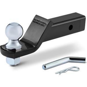 Amazon Basics Trailer Hitch Ball Mount with 2" Ball & Pin, Fits 2" Receiver, 2" Drop, 6,000 lbs Capacity