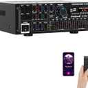 2000W Stereo Audio Amplifier for Home Theater, Car Audio, Karaoke, Party, Outdoor Camping with Multiple Input Modes EQ Mixer, Mic Input, Remote Control, 2.0 Channel