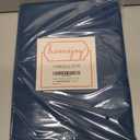 Rectangle Table Cloth Linen Farmhouse Stainproof Waterproof Washable Polyester Oblong Rectangular Fabric Table Cover for Kitchen Dining Dinner (Navy Blue01, 84" x 60" (Rectangular))