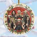7 x Hail Santa - Heavy Metal Rock Band 2 - Emo Goth Rockstar - Christmas Ornaments - Christmas Decorations - 3.6 in Acrylic - Funny Gag Gifts - White Elephant - Stocking Stuffers