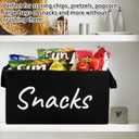 TNNTOPELE Snack Bin for Pantry - Snack Basket Organizer for Countertop - Imitation Linen Snack Storage Containers for Storing Chips, Pretzels, Cookies, Popcorn and more - Kitchen Organization
