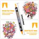 Fabric Markers, 24 Colors Dual Tip Acrylic Paints, Fabric Markers for Kids Adult, Cards Drawing Rock Painting Craft Kit School Supplies, Acrylic markers for DIY Crafts & Art (Dot + Fine)