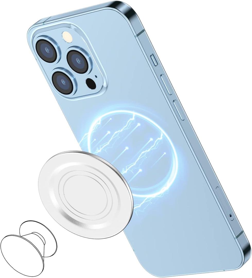 AUROX Compatible with MagSafe Base for iPhone 16 15 14 13 12 Magnetic Base Plate【Base Only】 Intended for Pop Socket Grip and Phone Ring Holder【Removable Wireless Charging】(Silver) AUROX Compatible with MagSafe Base for iPhone 16 15 14 13 12 Magnetic Base Plate【Base Only】 Intended for Pop Socket Grip and Phone Ring Holder【Removable Wireless Charging】(Silver)