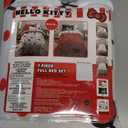 Franco Hello Kitty 7 Piece Full Bedding Set with Reversible Comforter, Sheets, Pillowcases & Shams + Hello Kitty Plush Cuddle Pillow Buddy