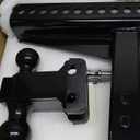Adjustable Trailer Hitch -Drop Hitch-Tow Hitch Fits 2 inch Receiver-8inch Drop/Rise, 2" & 2-5/16" Ball Hitches for Trucks, 20,000 LBS GTW, Trailer Hitches with Anti-Theft Pin, Black