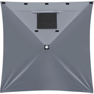 MASTERCANOPY Wind Screen Side Panel with Window for 12x12 Escape Screen Shelter Canopy Tent - Weatherproof, UV Resistant Sun Shade Attachment Accessory (Beige, 1 Pack) (Gray)