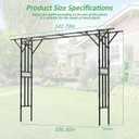 Supersize Flattop Garden Arch - 141" L x 106" H Garden Arch Trellis for Climbing Plants Outdoor (Pipe Diameter - 25MM), 141" * 106" * 20"