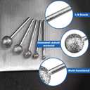 1/8 Shank Diamond Grinding Burr Drill Bit Ball Shape Diamond Rotary Bit,15pcs 36# Course Burrs Set Mounted Points Bit Universal Fitment Rotary Tool for Stone Carving, DIY,Polishing, Engraving