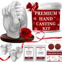 TECEUM Hand Casting Kit  Unique Gift for Babies & Adults  Ideal DIY Gift for Your Loved Ones, Couples, Family  For Wedding, Anniversary, Baby Shower, Mothers Day, Christmas  Romantic Gifts  Kit1 (White)