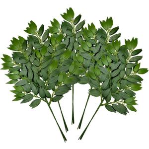 24Pcs Italian Ruscus Greenery Stems Artificial Silk Greenery Plants Spray for DIY Wedding Arch Bouquet Filler Table Centerpieces Home Decor