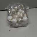 72 Pcs Christmas Ball Ornaments Bulk Champagne Gold Silver White Tree Ornaments 1.57/1.97/2.36 Inch Shatterproof Matte Glitter Xmas Baubles Assorted Elegant Christmas Decor for Xmas Tree Home