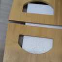 JACNITAD Foldable Toilet Stool, 7 Inch Poop Stool for Bathroom, Bamboo Toilet Stool Squat Adult, Collapsible Squatting Potty Stool with Non-Slip Strip - Improve Squatting Posture and Comfort, Wood