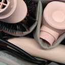 MESCOMB 5 in 1 Hot Air Styler Wrap, High-Speed Hair Dryer, Volumizing Brush with Auto Curlers, Fast Drying & Frizz-Free Styling, Straightening, No Heat Damage, Includes Travel Bag (Pink)