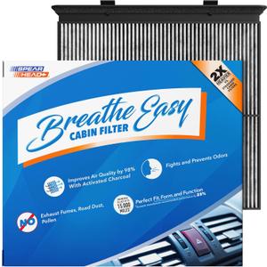 Spearhead Odor Defense Breathe Easy AC & Heater Cabin Filter | Fits 2019-2024 Forester, 2022-2025 WRX Like OEM | Up to 25% Longer Lasting w/Activated Carbon (BE-277)