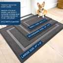 OLANLY Front Door Mat Indoor Outdoor Entrance, Waterproof All-Season, All-Weather Doormat, Sturdy Natural Rubber, Fade Resistant, Low Profile, Easy Clean Patio Porch Entryway Mat, 59x35, Dark Grey