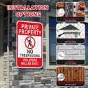 Private Property No Trespassing Violators Will Be Shot Sign, 2Pack-18"x12" Trespassers Will be Shot Sign, Engineer Grade Rust Free Reflective Aluminum, Fade Resistant, UV Protected, Easy to Mount (Red Black and White-2Pack-18"x12")