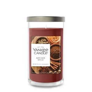 Yankee Candle Medium Pillar Scented Candle with up to 115 Hour Burn Time, Premium Plant Wax Blend for Consistent Burn, 14.25 oz Pillar Candle with Room Filling Fragrance, Kitchen Spice