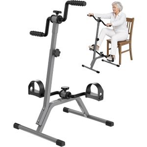 Adjustable Legs Arms Pedal Exerciser Bike for Seniors - Hand Arm Leg and Knee Therapy, Stroke Recovery, Portable Fitness Equipment for Total Body Workout Cardio Exercise - Great Gift for Elderly Rehab
