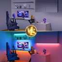 Aigostar Smart LED Strip Light TV Backlight, RGB Music Sync Compatible with App Alexa Google Home, DIY Timer Color Change Light for Christmas Gameroom Livingroom Bedroom Party Wedding Decor (6.6)
