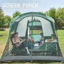 PORTAL 6 Person Family Camping Tent with Screen Room, Water Resistant Big Tunnel Tents with Rainfly, Large Family Tent for Camping, Outdoor, Patio