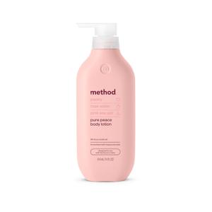 Method Body Lotion, Pure Peace, Rose Water, Peonies + Pink Sea Salt notes, 24 Hours of Moisture, 14 oz