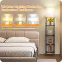 Floor Lamp with Shelves, 73" Tall Adjustable Standing Shelf Lamp with Dimmable LED Bulb & Linen Shade, 5-Tier Metal Storage Rack, Modern Display Shelf for Living Room, Bedroom, Office or Corner Space