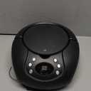 GPX, Inc. Portable Top-Loading CD Boombox with AM/FM Radio and 3.5mm Line in for MP3 Device - Black