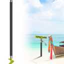 Boat Sand Anchor,Carbon Fiber Shallow Water Anchor with T-Handle and Nylon Glass Fiber Auger,Corrosion-Resistant Sand Anchor for Under 23ft Boat and Kayak Anchor, Green