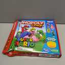 Monopoly Junior Super Mario Edition Board Game, Fun Kids' Ages 5 and Up, Explore The Mushroom Kingdom as Mario, Peach, Yoshi, or Luigi
