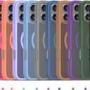 PinLiSheng Magnetic for iPhone 17 Pro Max Case with 1 Screen Protector [Mil-Grade Drop Protection] [Compatible with Magsafe] Shockproof Slim Translucent Matte Protective Phone Case, Brown