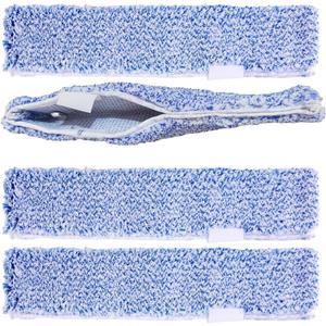 4 Pack 14" Microfiber Window Scrubber Refill Replacement Compatible with Unger 966540 Professional Scrubber Refill Sleeve, Reusable Squeegee Cloth Sleeve for MR.SIGA Professional Window Cleaning