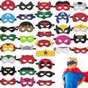 35 Packs Party Favors Masks for Kid, Cosplay Masks for Birthday, Hero Party Mask Children Masquerade Cosplay Eye Mask